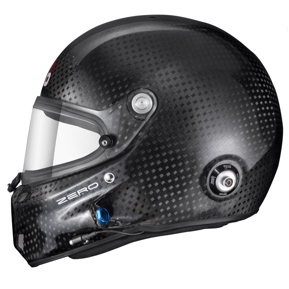 Stilo ST6 F Zero Turismo FIA 8860 full face helmet 3 Achterkant van de Stilo Zero helm met HANS-clips