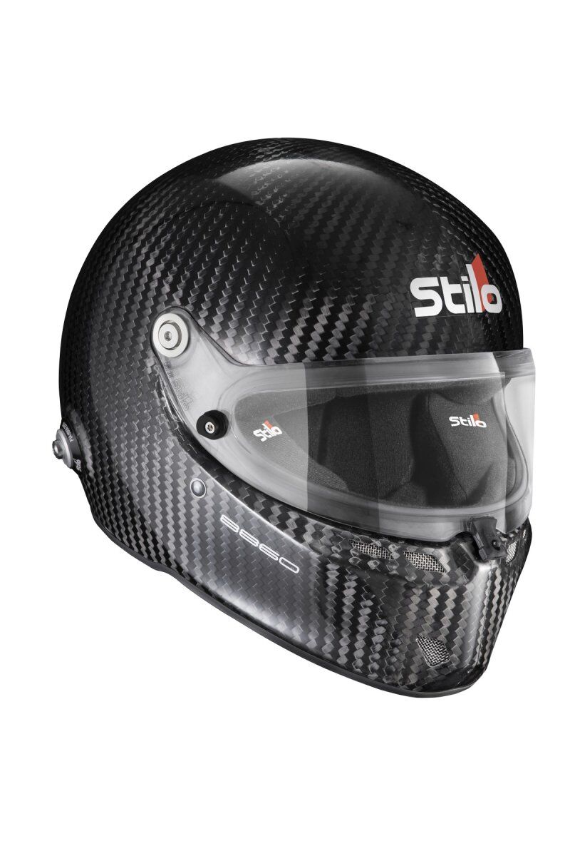 Stilo ST6 FN Carbon Snell SA2025 full face helmet 2 Snell SA2025 carbonhelm schuin van rechts gezien