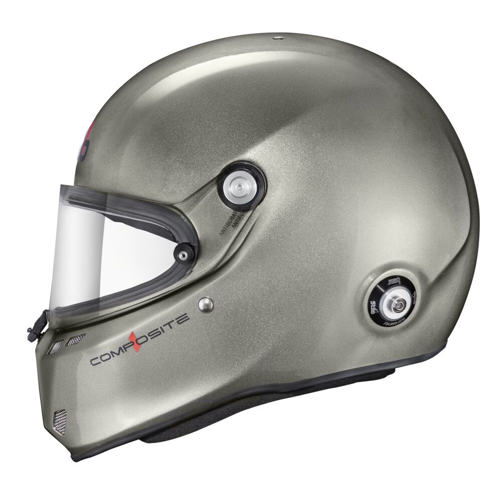 Stilo ST6 FN Composite Snell SA2025 integraalhelm 4 Zijprofiel van de FN Composite met HANS-clip