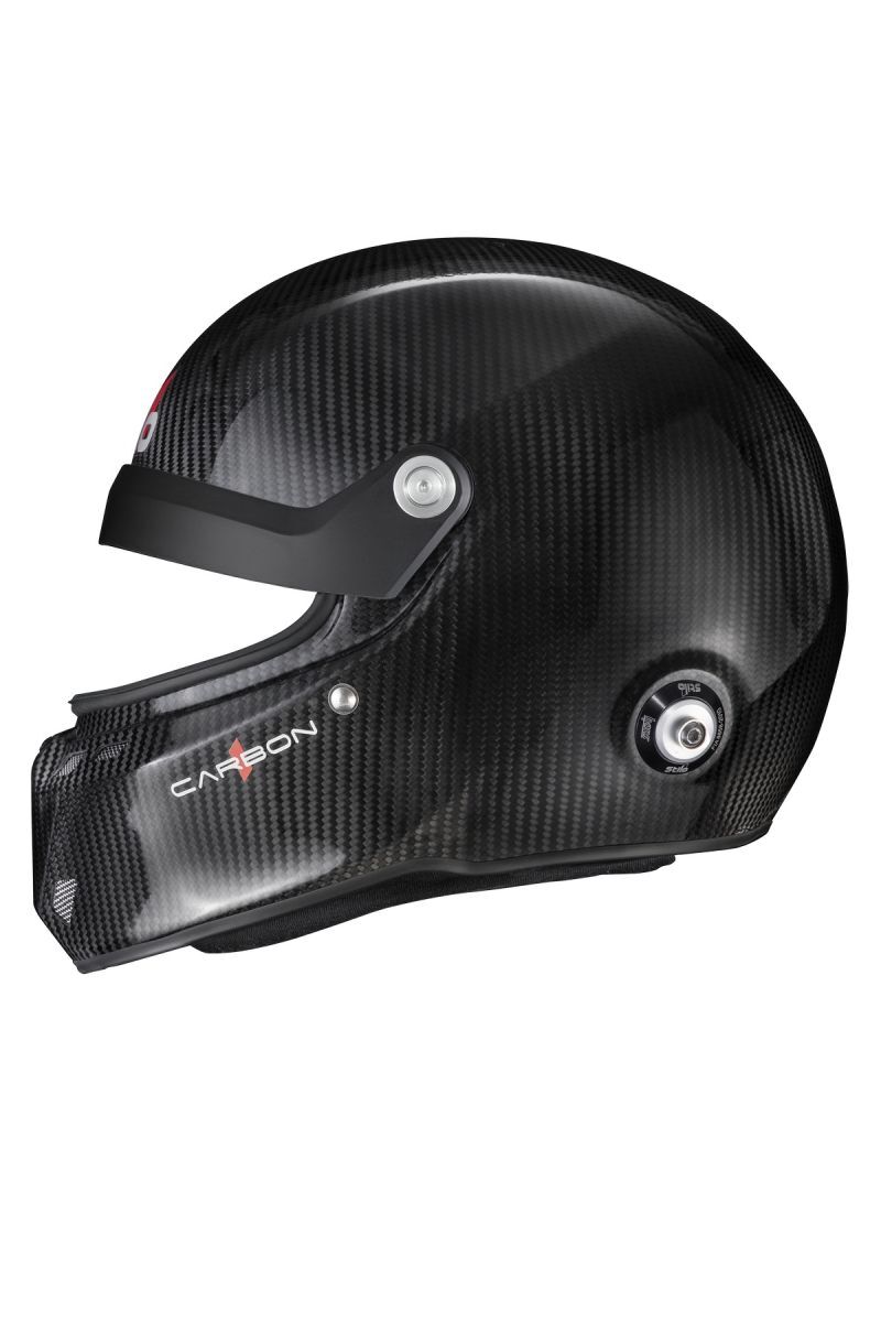 Stilo ST6 GTN Carbon Snell SA2025 casque intégral 3 Linker zijaanzicht GTN SA2025 carbon helm met oorkussens