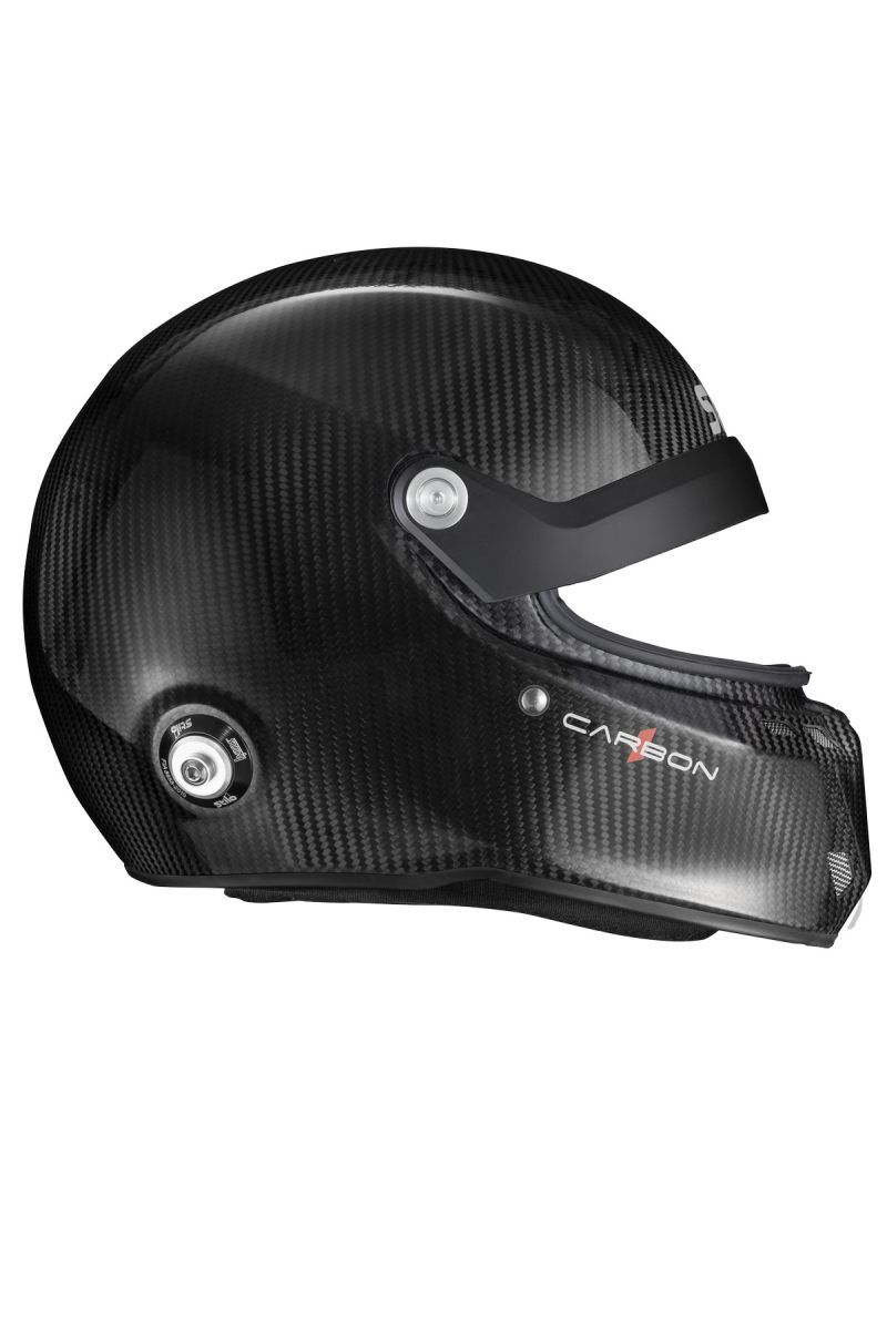 Stilo ST6 GTN Carbon Snell SA2025 casque intégral 5 Rechterzijde van de Stilo GTN carbon SA2025 met HANS-clips