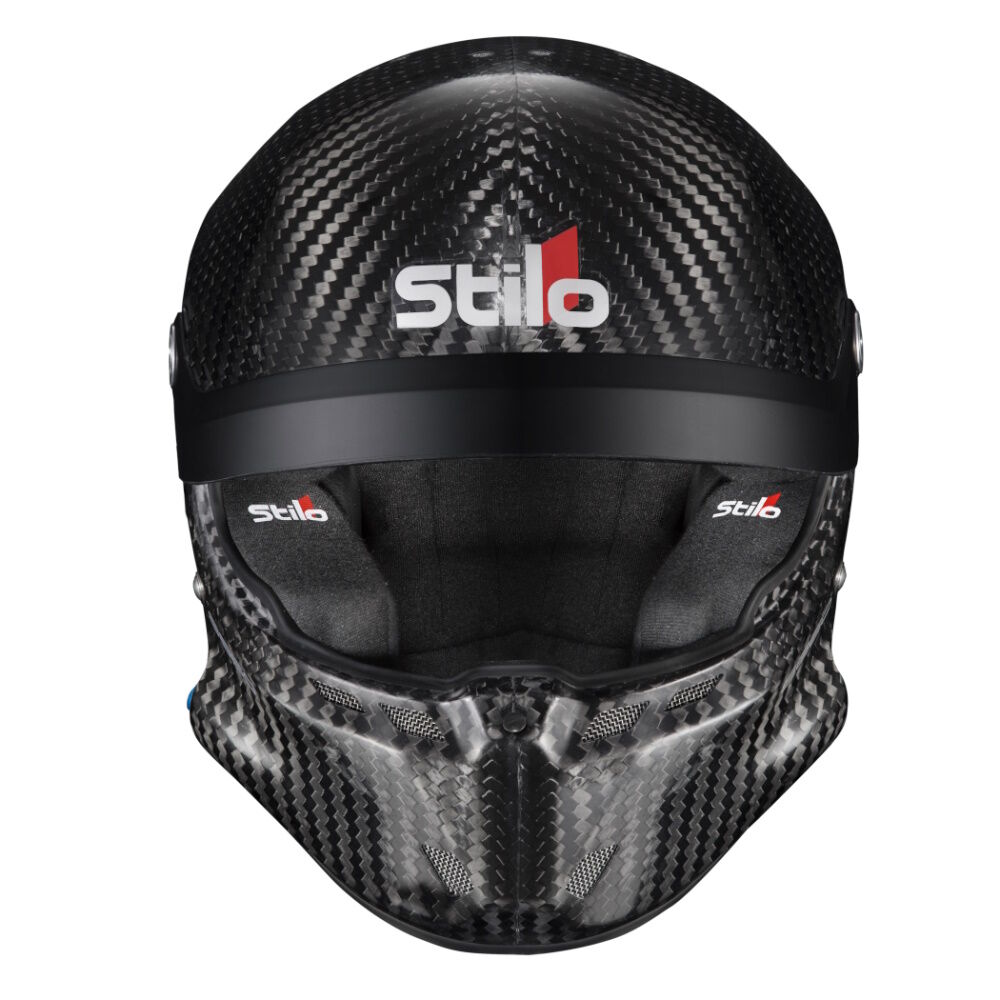 Stilo ST6 R Carbon Rally WL FIA 8860 casque rallye 4 Frontaal zicht op de ST6 R 8860 met verstelbare microfoon