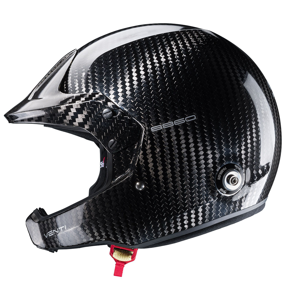 Stilo Venti WRC Rally FIA 8860 rally helmet 2 Zijprofiel van de Venti WRC met slanke top