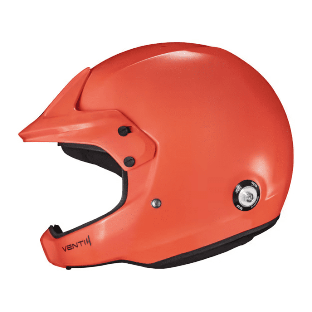 Stilo Venti4 WRC Offshore Snell SA2025 casque offshore 2 Linkerzijde van de offshore Venti4 helm met geluiddempende oorbeschermer