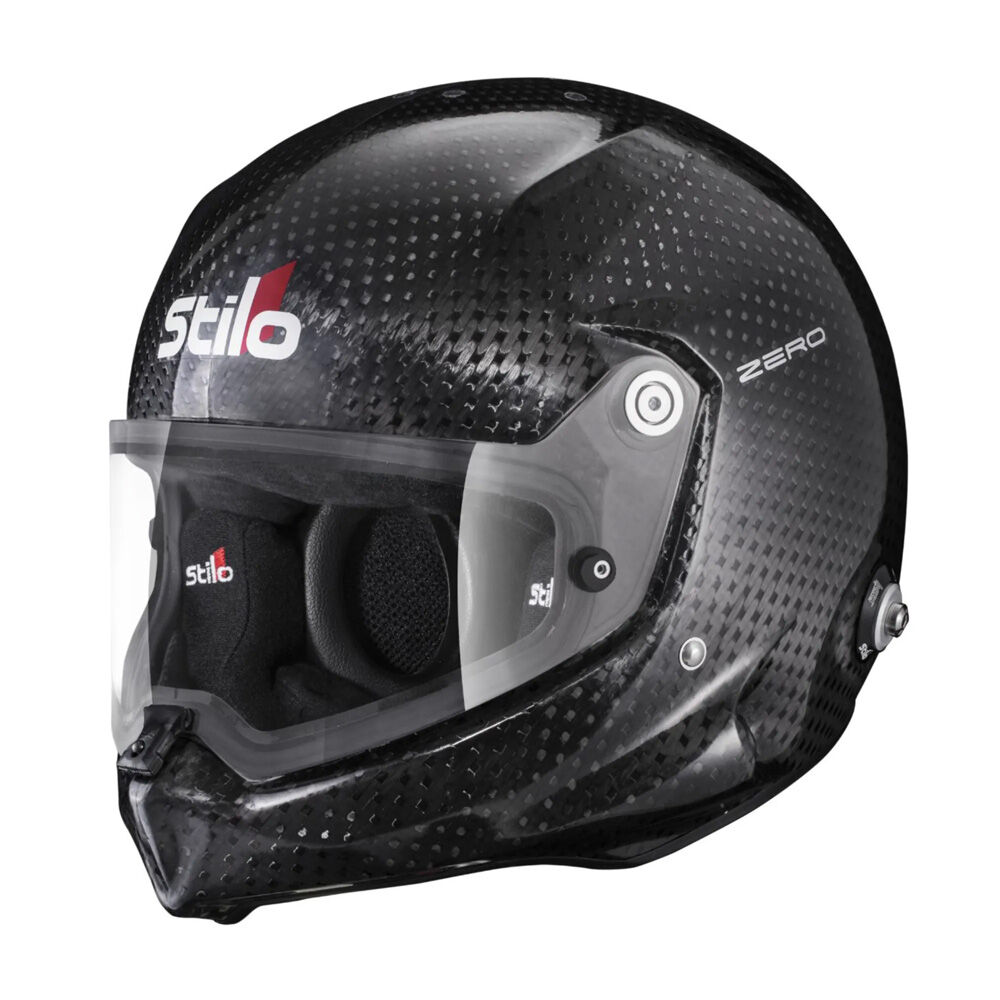 Stilo WRX Dirt Zero Turismo FIA 8860 full face helmet 4 Driekwart links aanzicht van de high-tensile carbon Dirt Zero Turismo