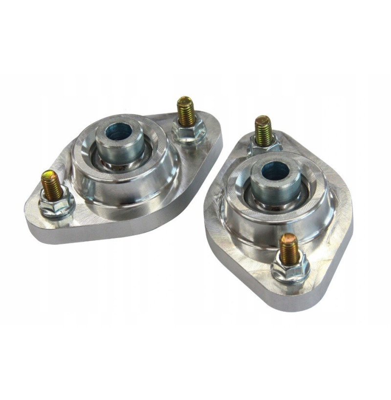 Verstärkte Domlager hinten BMW E30 E36 E46 Z3 Z4 UNIBALL 4 Zwei Uniball-Domlager hinten aus Aluminium für BMW E30, E36 und E46 mit Gewindebolzen