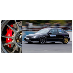 Big brake kit Civic EG van V-Maxx met 290 mm remschijven en 4-zuiger remklauwen
