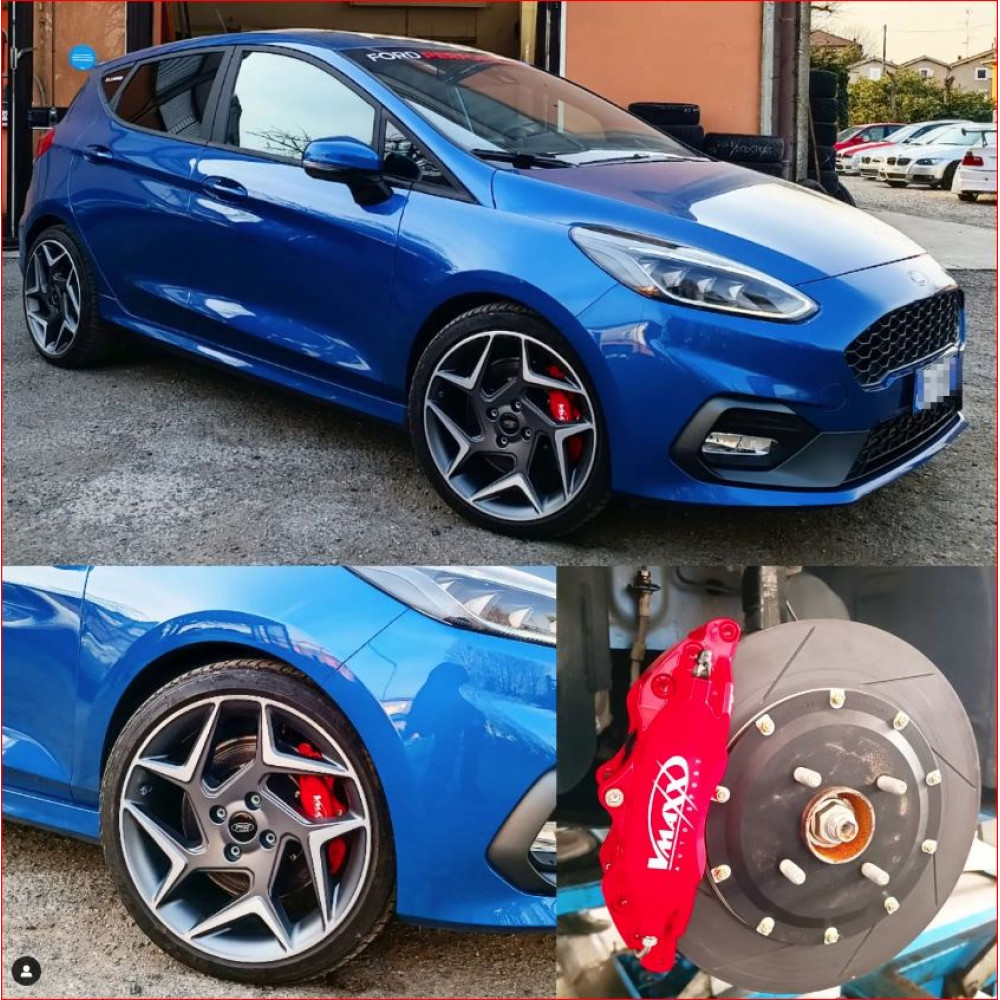 Ford Fiesta ST Mk8 kit gros freins V-Maxx 330 mm 4 pistons (fixation étrier 140 mm) 3 Ford Fiesta Mk8 voorzien van een V-Maxx sportremset