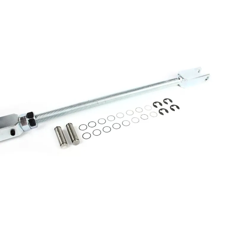 Adjustable Gearbox Shift Mechanism BMW Swap E30 E36 E46 E92 E90 E82 2 Verzinkte schakelstang met draadeind en vorkkop voor een BMW handbak