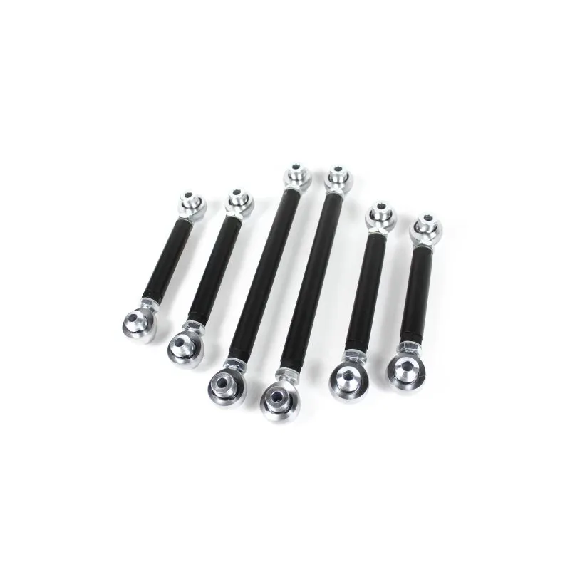 Adjustable control arms BMW E90 E92 E82 E87 E88 Camber arms 4 Vier bovenste en twee onderste verstelbare draagarmen voor BMW E9x en E8x